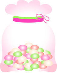 Gradation sweet rice crackers for Hinamatsuri