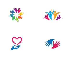 Fototapeta na wymiar Community logo template illustration