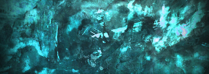 beautiful glowing blue lute cement high contrast background, abstract luster concrete wall bright blue color background with space, dark empty painting blue color texture background