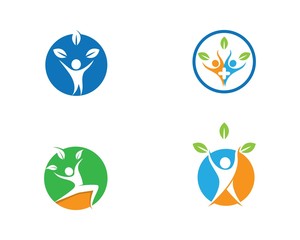 Healthy life logo template