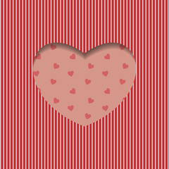 Valentines day card, geometric red heart pattern. Creative, luxury gradient color style image, illustration background. Print banner, book, cover, card, website, web, gift, greeting, invitation, 3D