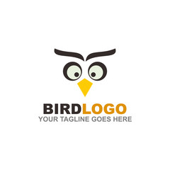 owl logo design vector template