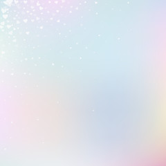 White heart love confettis. Valentine's day corner