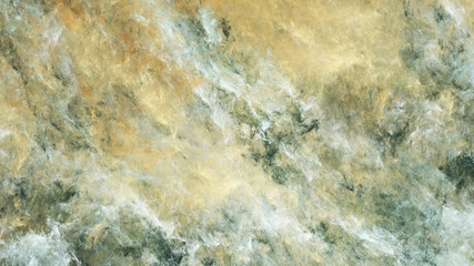 Abstract green and yellow marble texture. Fractal background. 3d rendering.