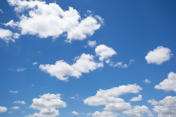 Naklejka na ściany i meble White cloud in blue sky background
