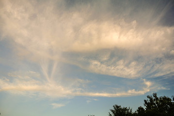 The sky is partly cloudy natural beauty from Ratchaburi Province Thailand