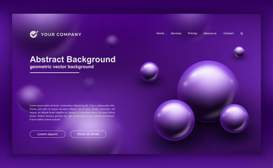 Trendy abstract liquid fluid background for your landing page design. Minimal background for website designs. Trendy purple gradient background. EPS10 vector background.