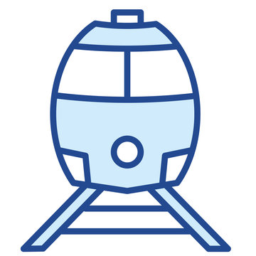 Schnellzug, Triebwagen Vector Icon Illustration