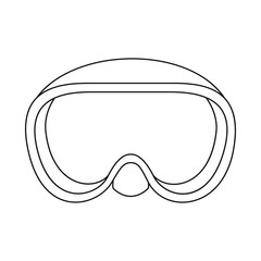 Vector design of equipment and swimming symbol. Collection of equipment and activity stock vector illustration.