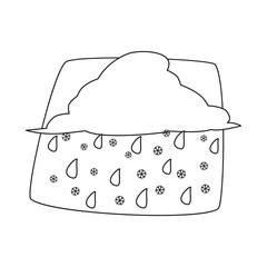 Vector design of weather and climate sign. Set of weather and cloud stock symbol for web.