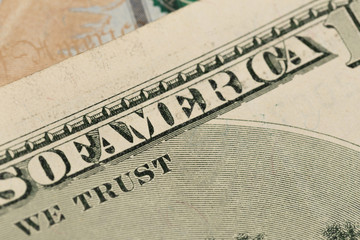 US hundred  Dollar elements , super macro, close up photo.