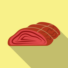 Vector illustration of meat and ham icon. Set of meat and cooking stock vector illustration.