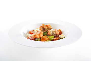 Caesar Salad with Grilled Salmon