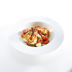 Caesar Salad with Tiger Shrimps