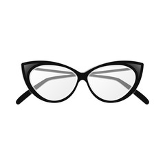 Isolated object of glasses and frame logo. Set of glasses and accessory stock vector illustration.