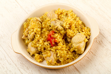 Bulgur with chicken
