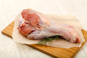 Raw turkey leg