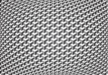 Convex geometric pattern. 3D illusion effect.