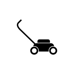 Lawn mower icon or logo, Grass cutter icon