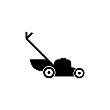 Lawn mower icon or logo, Grass cutter icon