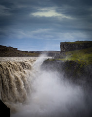 Dettifoss waterfall landscape in Iceland