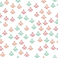 Plane aircraft, travel concept Seamless vector EPS 10 pattern