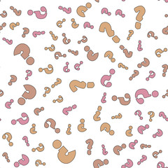 Question mark education, school concept. Seamless vector EPS 10 pattern. Flat style