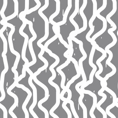 Abstract wavy line pattern, seamless vector geometric background.