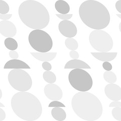 Circle and semicircle abstract vector pattern, geometric background