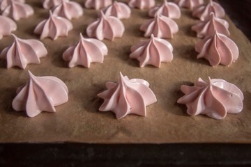 Fototapeta na wymiar french meringue pink