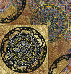 vintage old patterned motley background