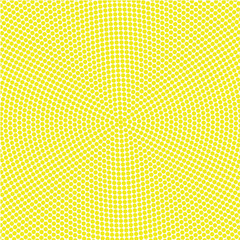  The yellow dots in a circle on white background.   