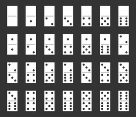 Domino bones set, dominoes tiles full set
