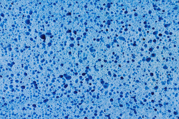 Blue sponge for household or car washing. Background