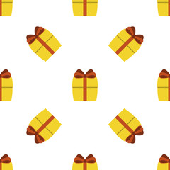 Seamless pattern with gift boxes