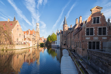 Fototapeta premium Traditional medieval architecture in the old town of Bruges (Brugge), Belgium