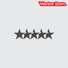 Stars icon isolated sign symbol and flat style for app, web and digital design. Vector illustration.