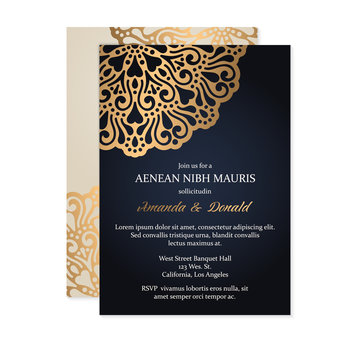 Luxury wedding invitation