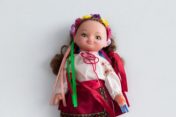 Girl doll in the Ukrainian national clothes