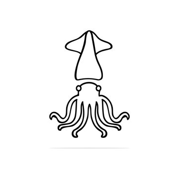 squid Icon. Vector concept illustration for design.
