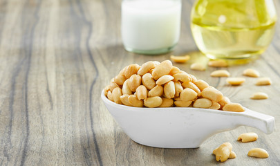 Peanuts oil and healthy food for life