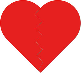 Heartbreak Broken Heart or Divorce ,Valentine's Day Concept
