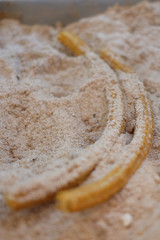 churros with cinnamon powder
