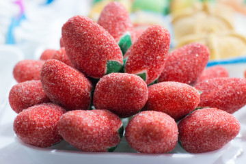 fresas de alfeñique