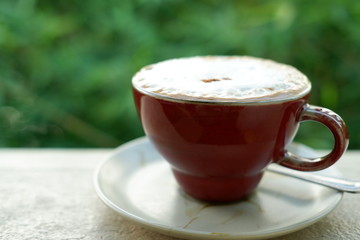 hot cappuccino