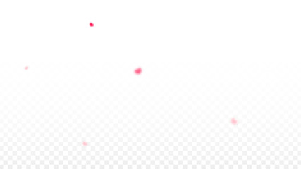 Hearts Confetti Falling Background. St. Valentine's Day pattern. Romantic Scattered Hearts Design Element. Love. Sweet Moment. Gift. Cute Element of Design for Sales or Celebration.