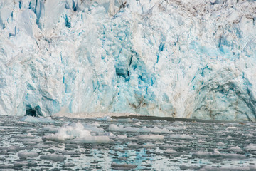 Glacier calving close up