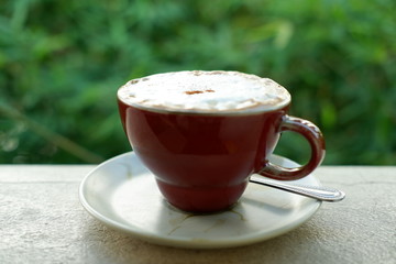 hot cappuccino