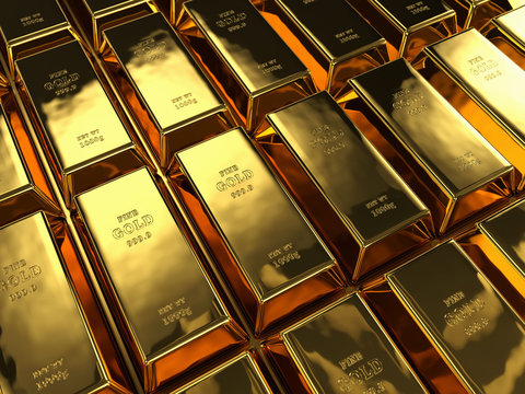 rows of gold bars