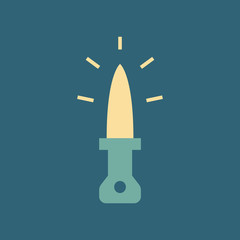 Silhouette icon knife